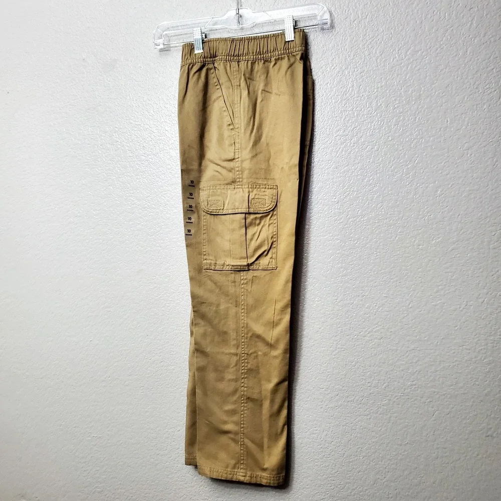 NWT ◇ The Children's Place ◇ Boy's Pull On Cargo Khaki Pants Flax Tan ◇ Size 10‎